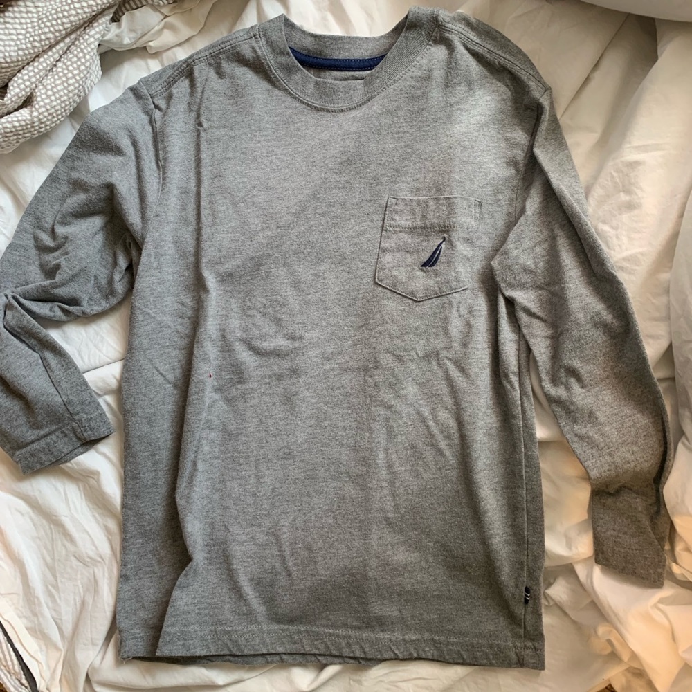 Nautical Long Sleeve Front Pocket T-shirt